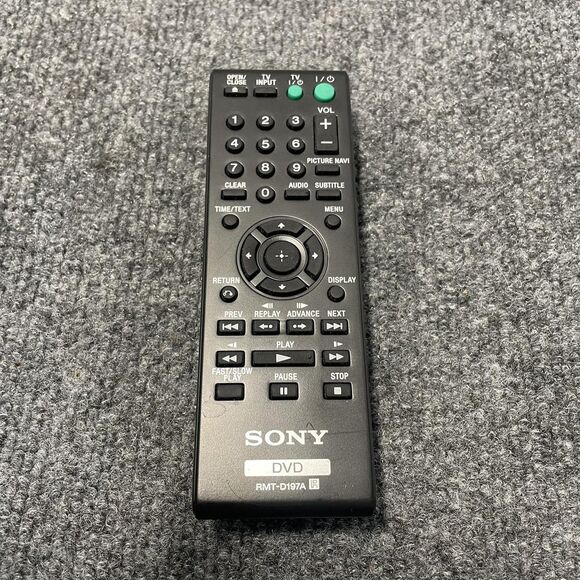 Sony DVD Remote Control Black RMT-D197A Genuine Replacement Multi-Function OEM - Picture 6 of 6